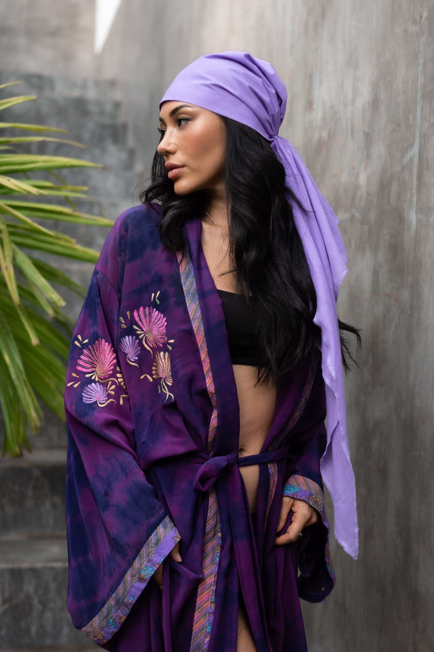 PAVANA headwear Purple cotton