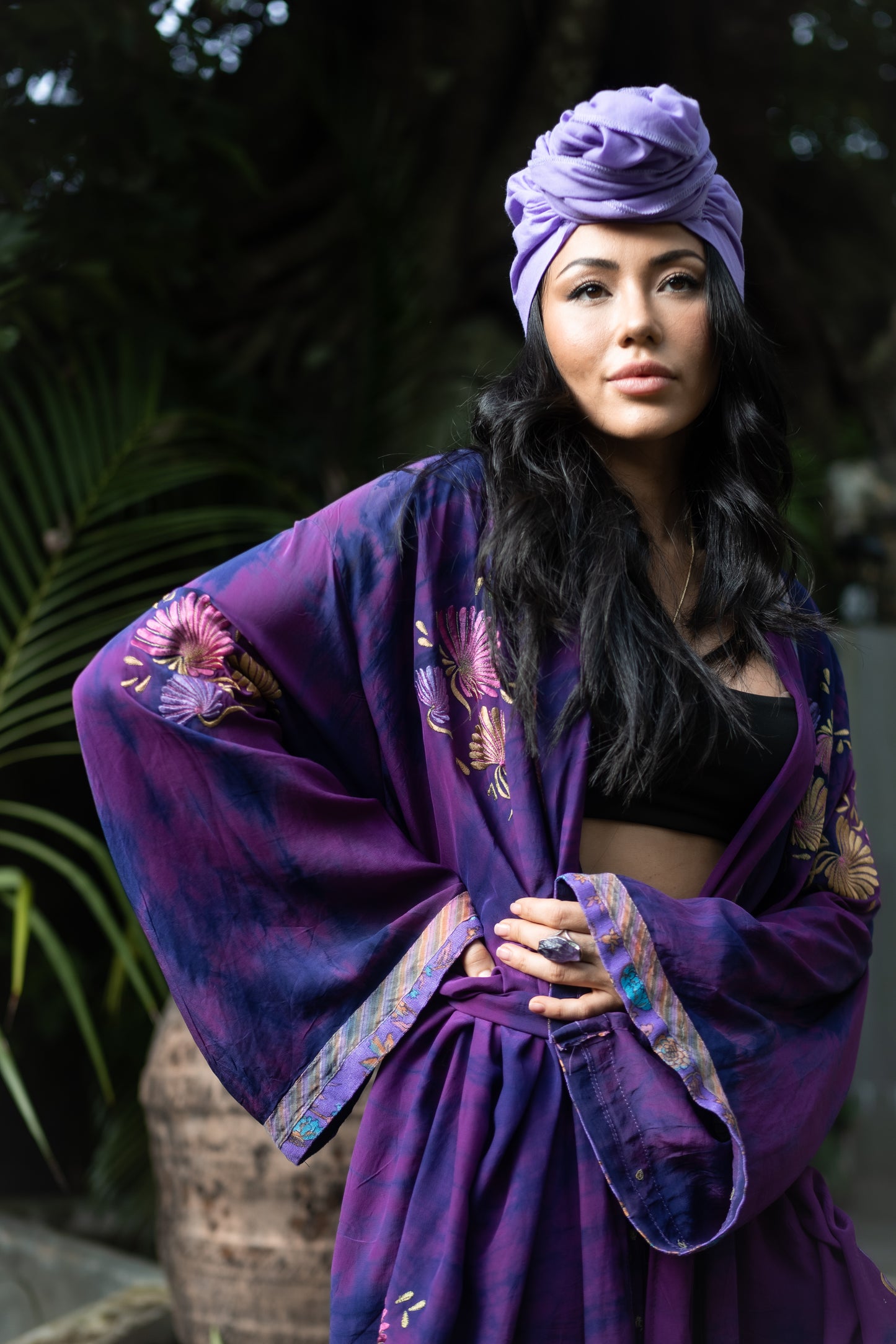PAVANA headwear Purple cotton
