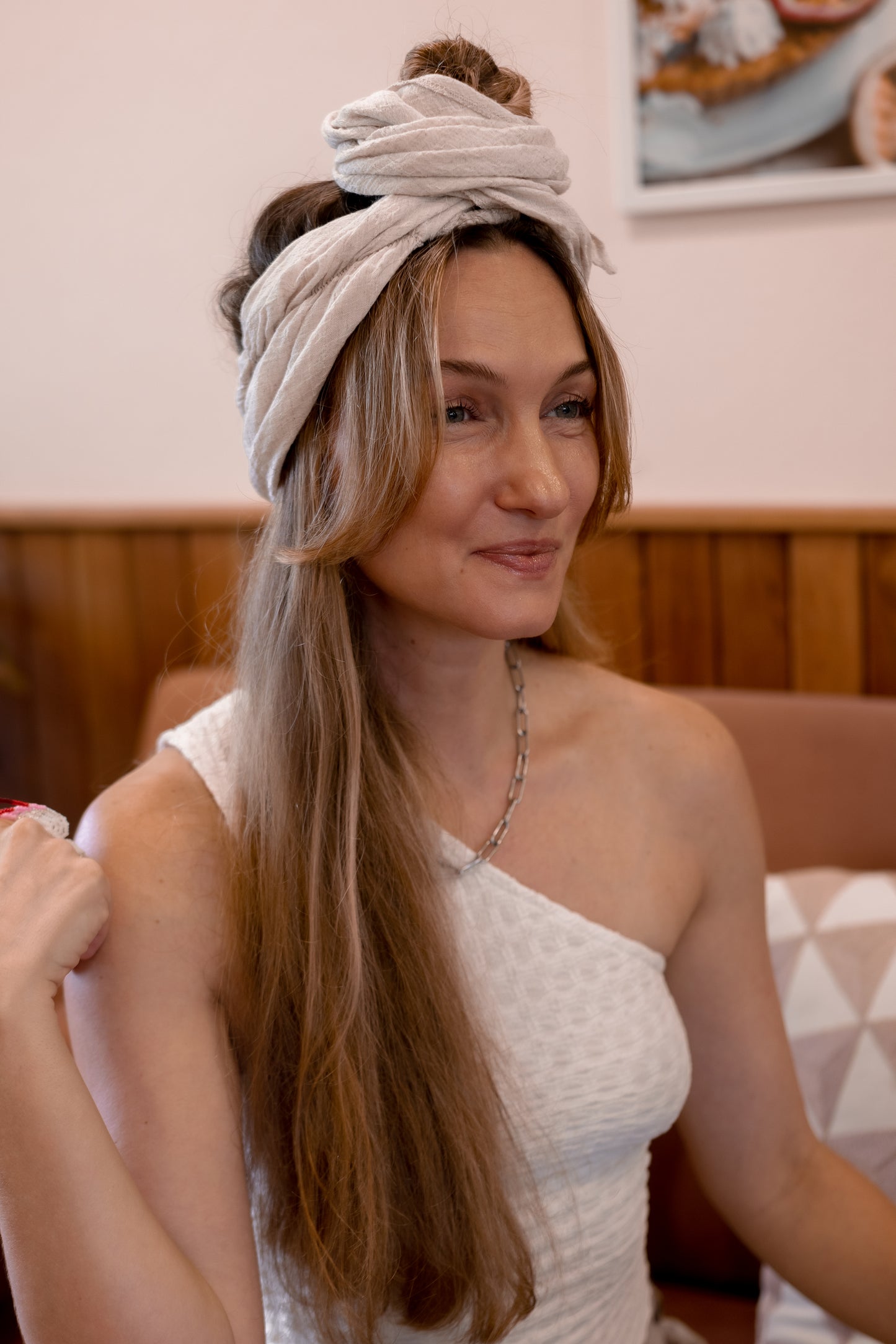 PÃVANA headband beige linen