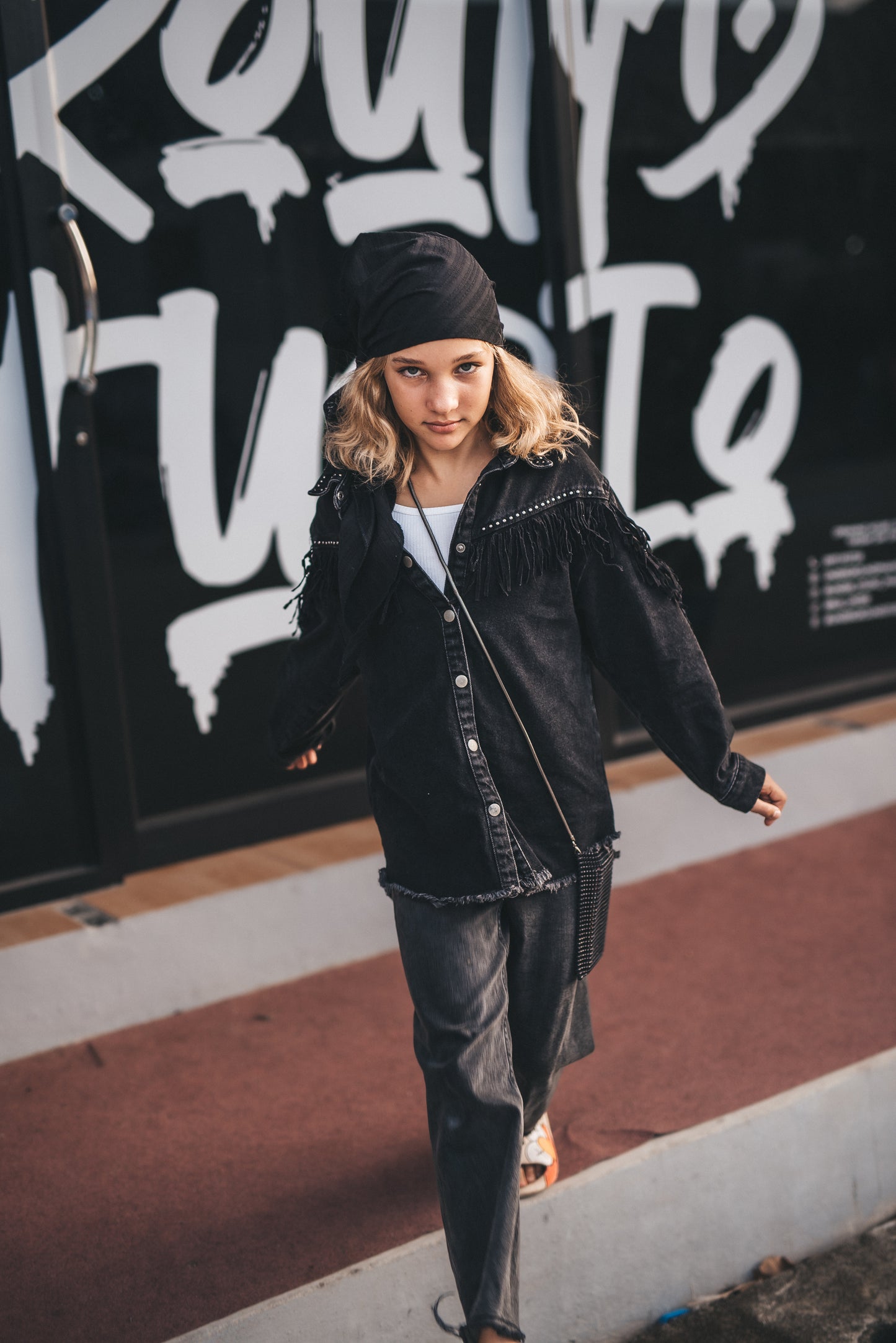 PAVANA headwear Black cotton teenager