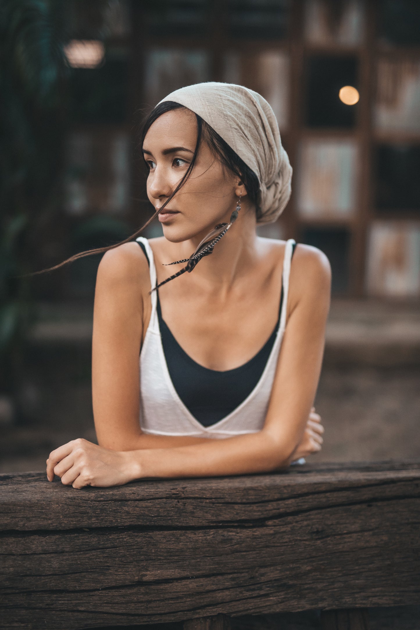 PAVANA headwear Beige linen