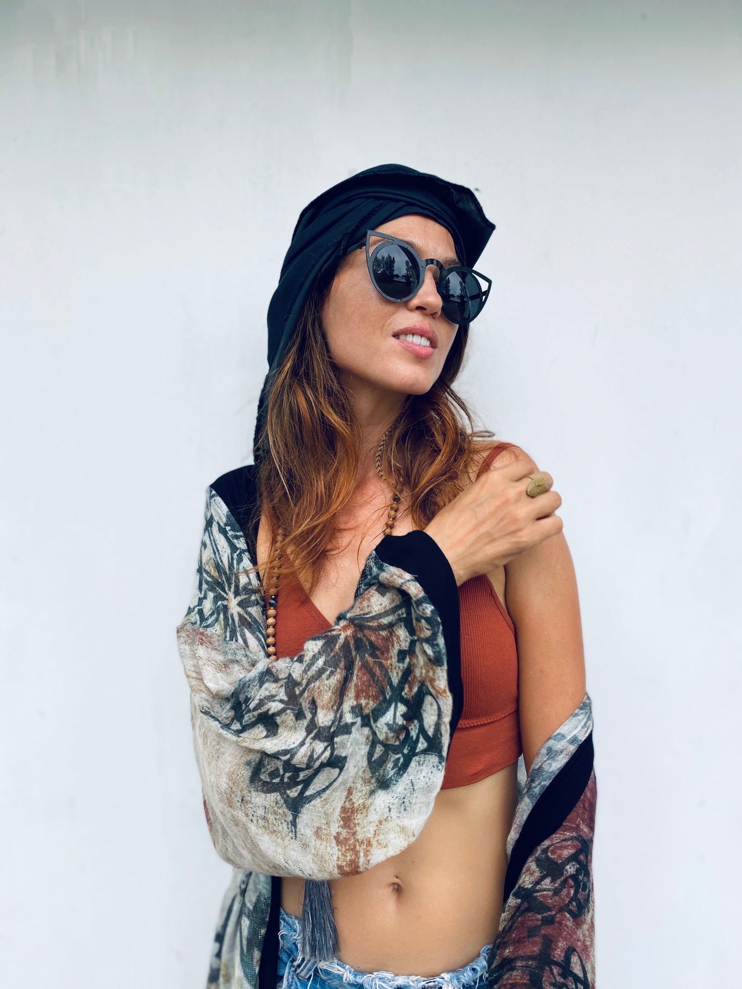 PAVANA headwear Black cotton
