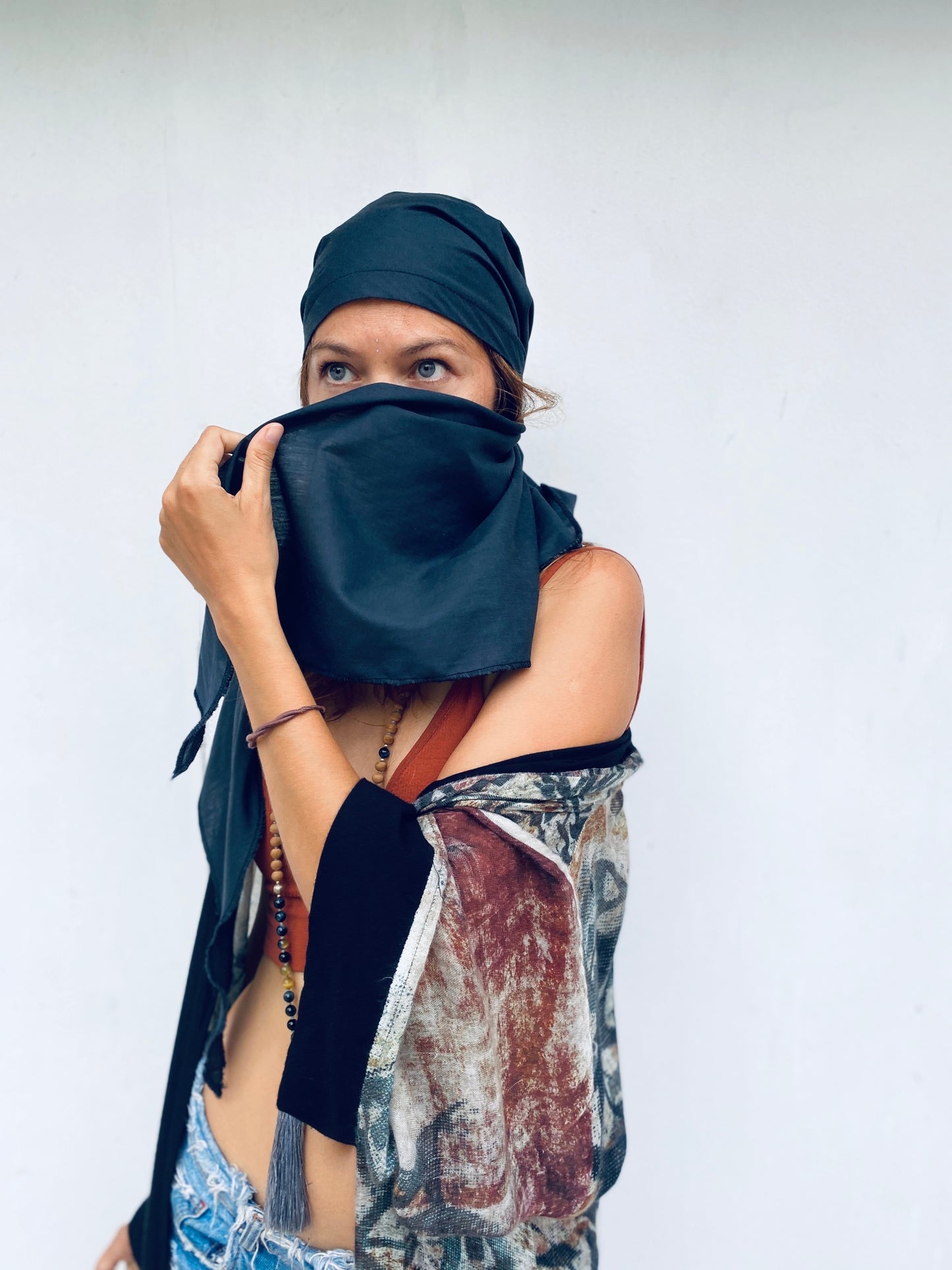 PAVANA headwear Black cotton