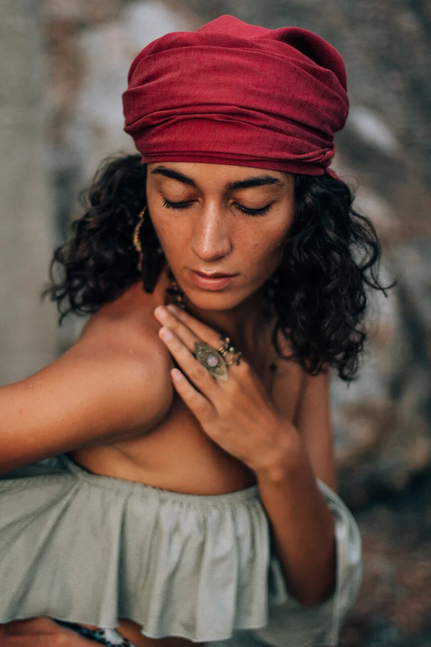 PAVANA headwear Red cotton