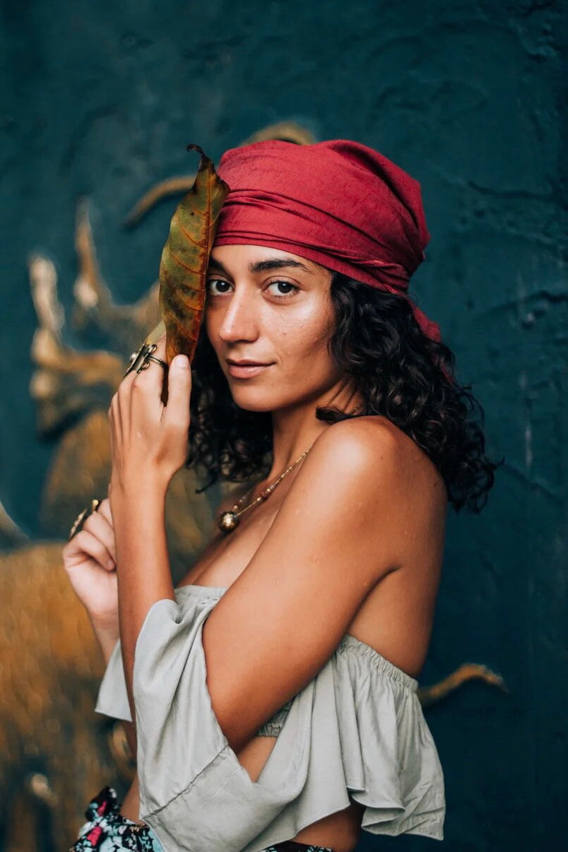 PAVANA headwear Red cotton