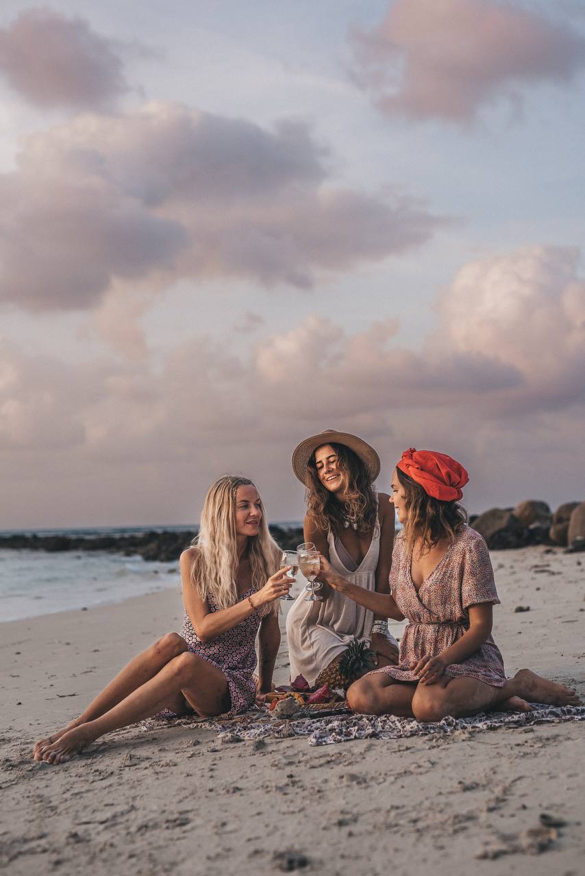 PAVANA headwear Red linen