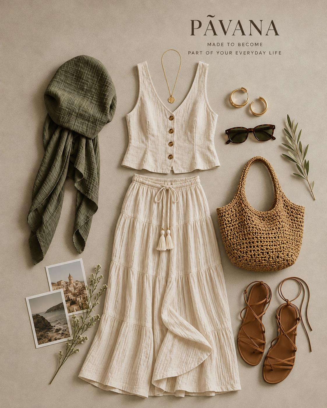 PAVANA headwear Khaki