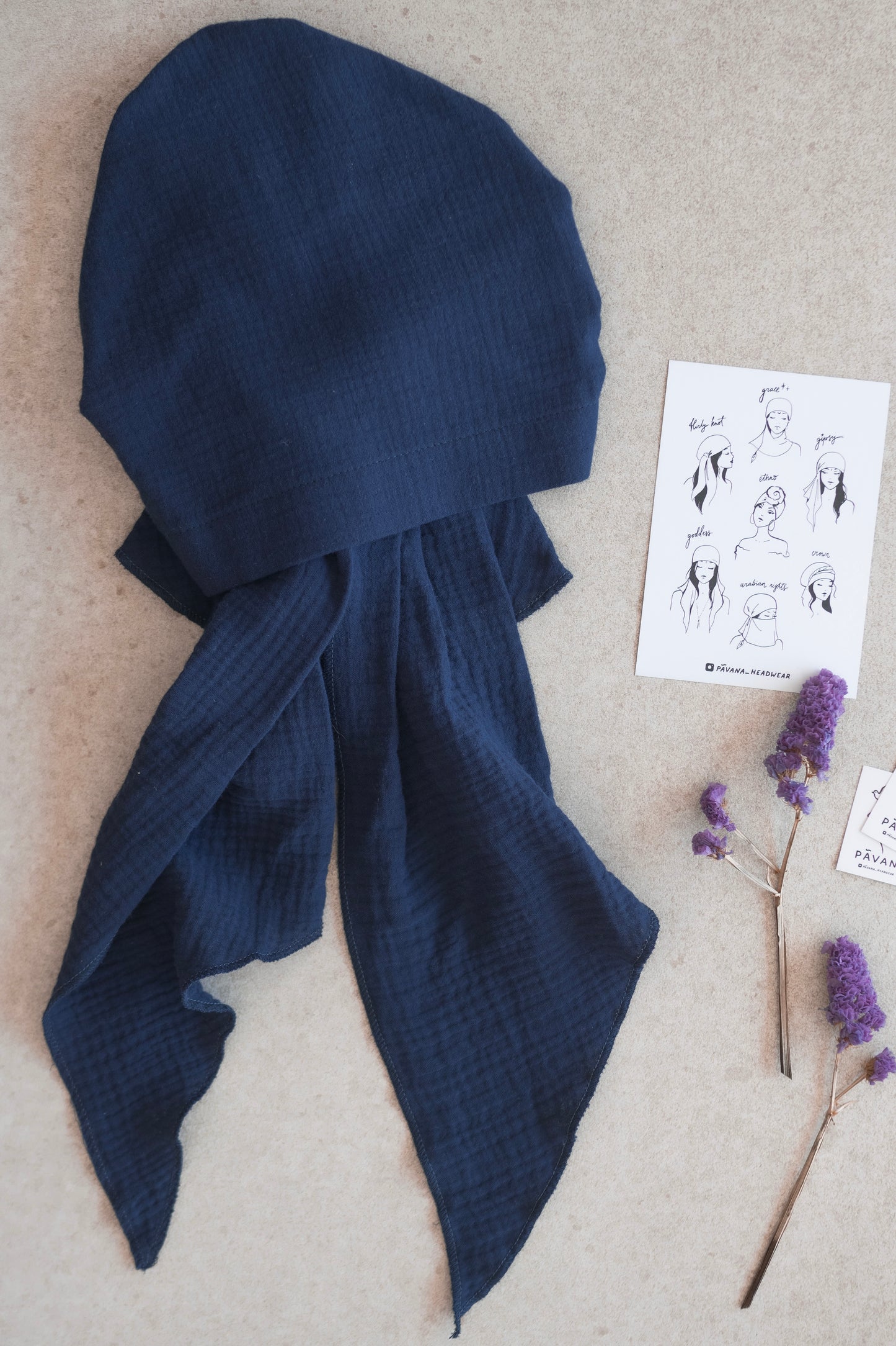 PAVANA headwear Navy Blue